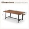 72 Inch Dining Table Rectangular Kitchen Table with 2-Bottle Wine Rack for 5-7